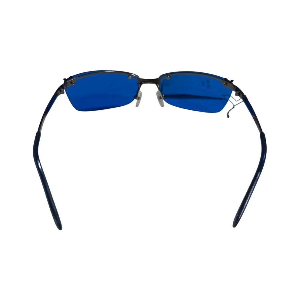 VINTAGE 90s Y2K Blue Tint Rimless Sunglasses